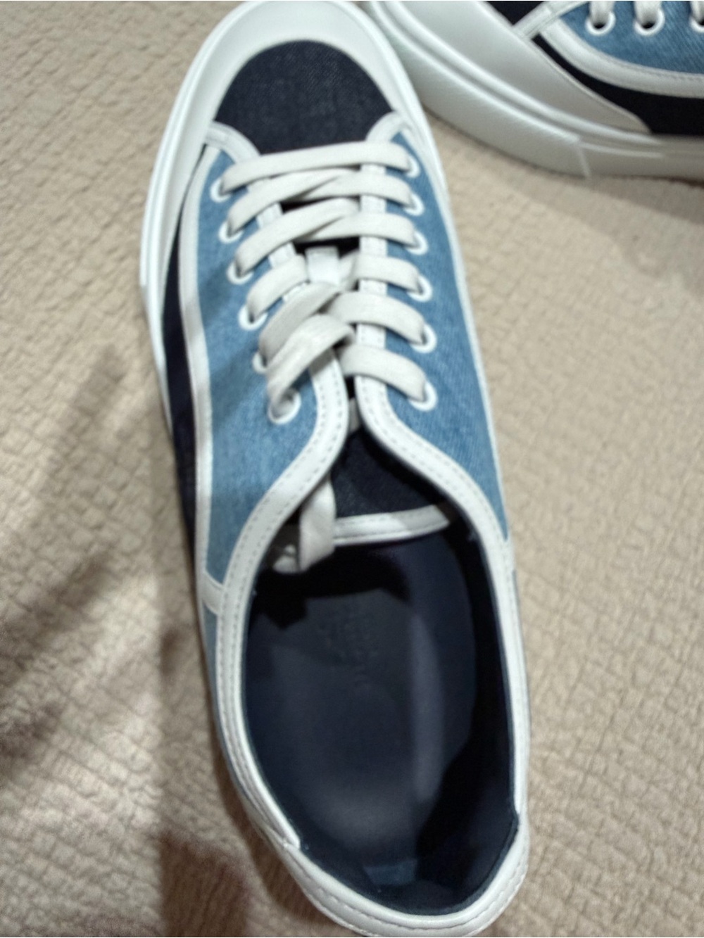 Hermes Multicolor Men's Low-Top Sneakers — Light Blue & Navy - Picture 4 of 5